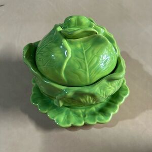Vintage Holland Cabbage Ceramic Bowl With Plate